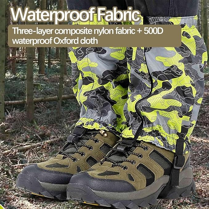 Ankle Gaiters,Lightweight Adjustable Leg Gaiters for Men Women, Waterproof Hiking Gaiters for Snow,Trail Running,Hiking,Hunting,Walking,Skiing