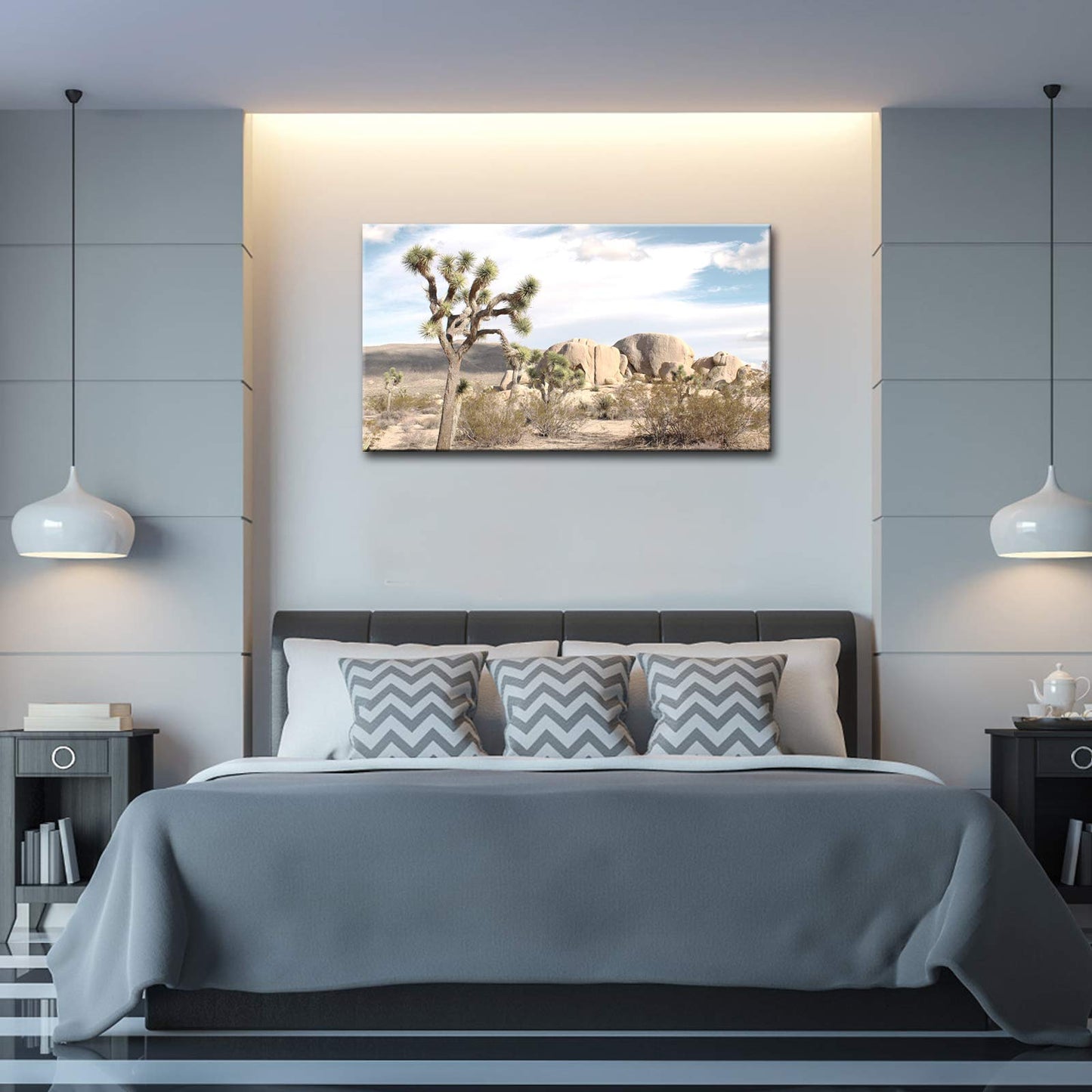 Artsbay Joshua Tree wall Art Arizona Pictures Desert Canvas Wall Decor Landscape Home Decor Paintings for Living Room Bedroom Office 20" x 36"