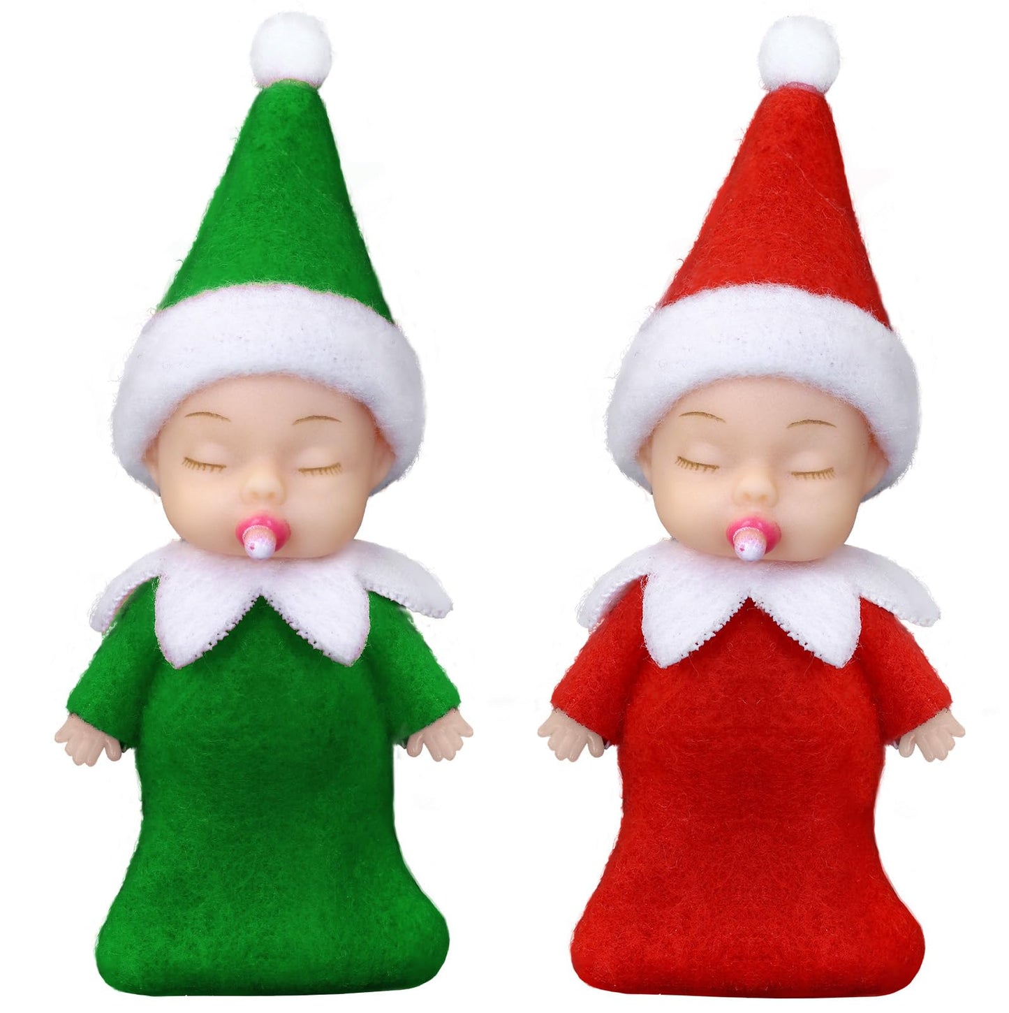 Voiiake Christmas Tiny Elf Doll Baby Miniature Elf Decoration Boy and Girl Xmas Family Kids for Christmas Decorations Doll Ornament Stocking Stuffers