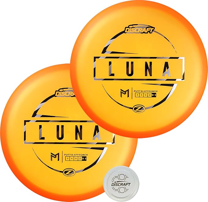 Discraft Paul McBeth Z Luna 2-Pack - Signature Series Set with Matching Orange Putters & Exclusive Snap Cap
