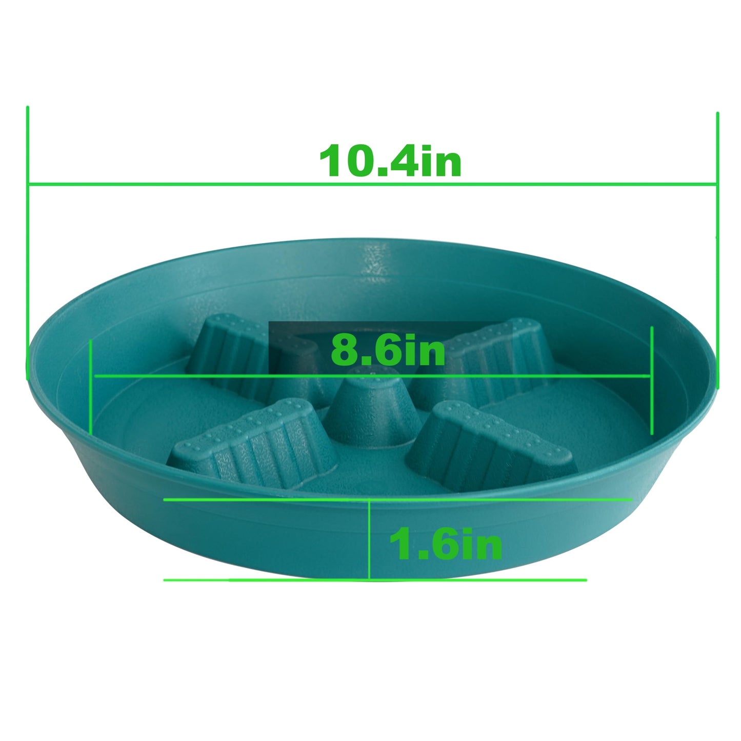 Feyvdzv 4 Pack Plant Saucer 10 inch, 8 12 14 17 inch, Plant Stand Plastic Plant Saucers for Indoors Outdoor, Heavy Duty Flower Plant Risers for Inside Pots, Pot Saucers for Plants, Grow Bags Saucers