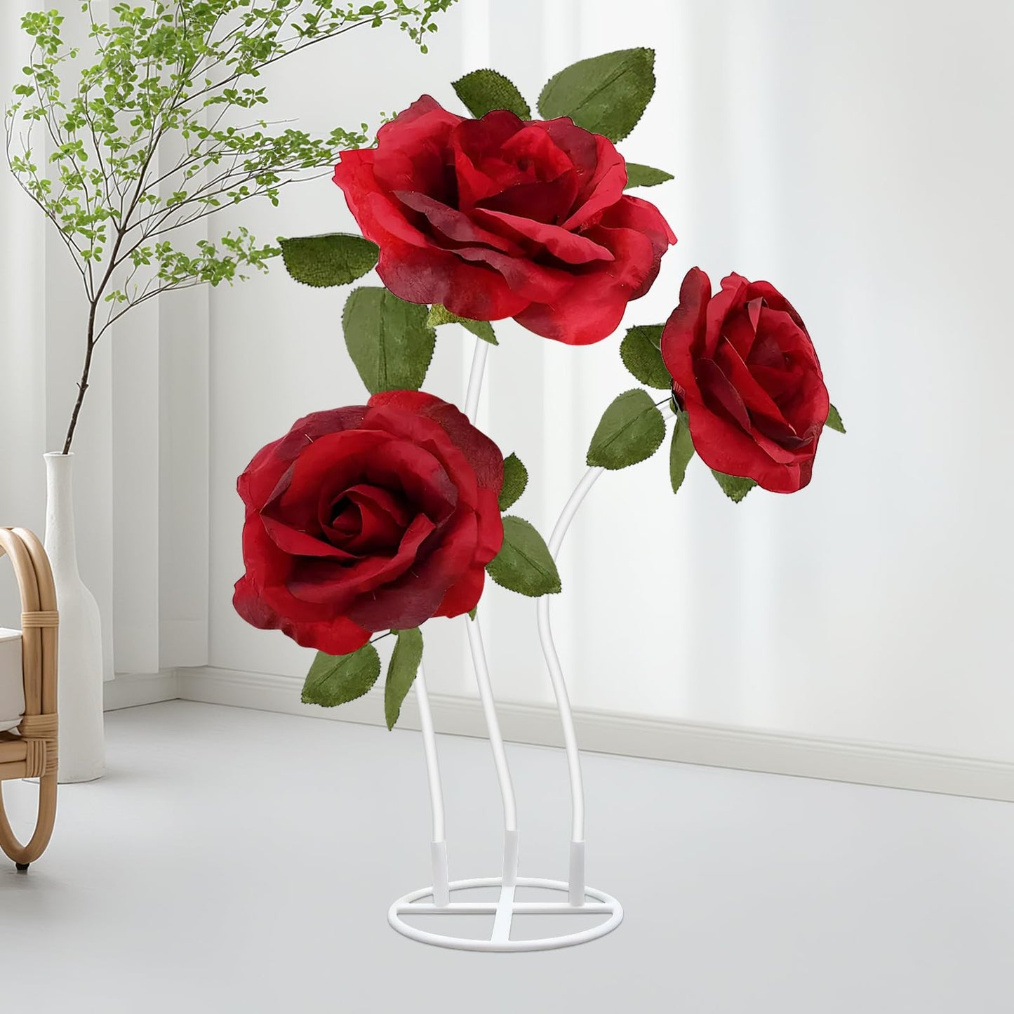 X-Kingsun 1Pack 19.69Ft Giant Flower Stand White Flexible Pipe for Decoration Flower Pole Display Stand Large Diameter PVC Pipe Stem Tubing for Crafts Floral Wedding Decor Balloon Arches DIY Crafts