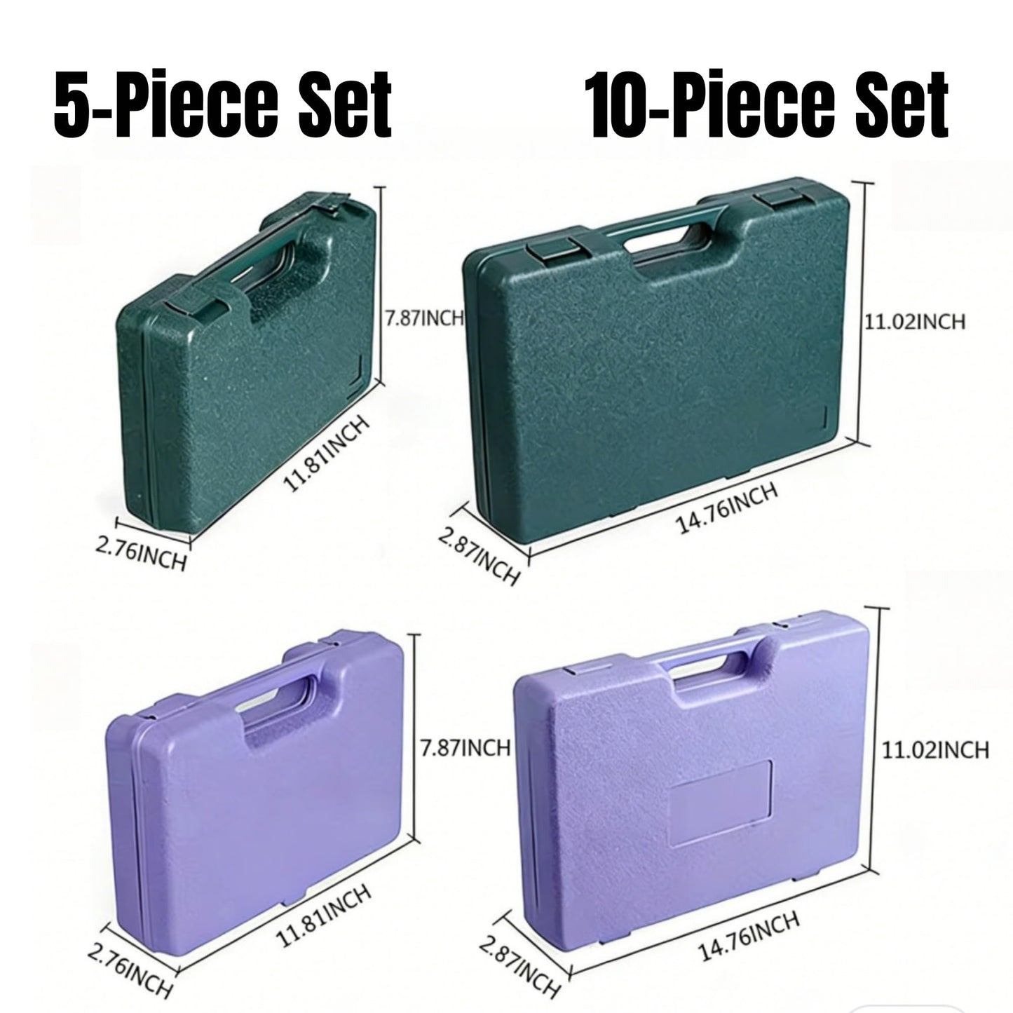 5-Piece Garden Tool Kit with Storage Case, Heavy Duty Gardening Tools Including Shovel, Trowel, Cultivator Rake, Pruners and Spray Bottle for Bonsai, Weeding and Yard Maintenance(Green-5)