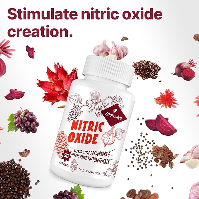 Nitric Oxide Supplement for Men, 90 Capsules (1 Pack)