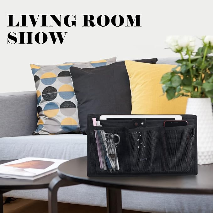 Gloppie Bedside Caddy with Pockets - Table Nightstand & Loft-Bed Organizer - Desk Storage & Hanging Organizer for Dorm