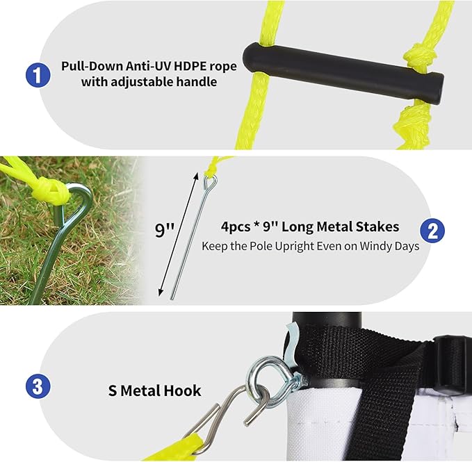 Outdoor Portable Volleyball Net Set for Backyard Beach with Adjustable Heavy Duty Poles, Durable Net, PU Volleyball & Pump, Carry Bag