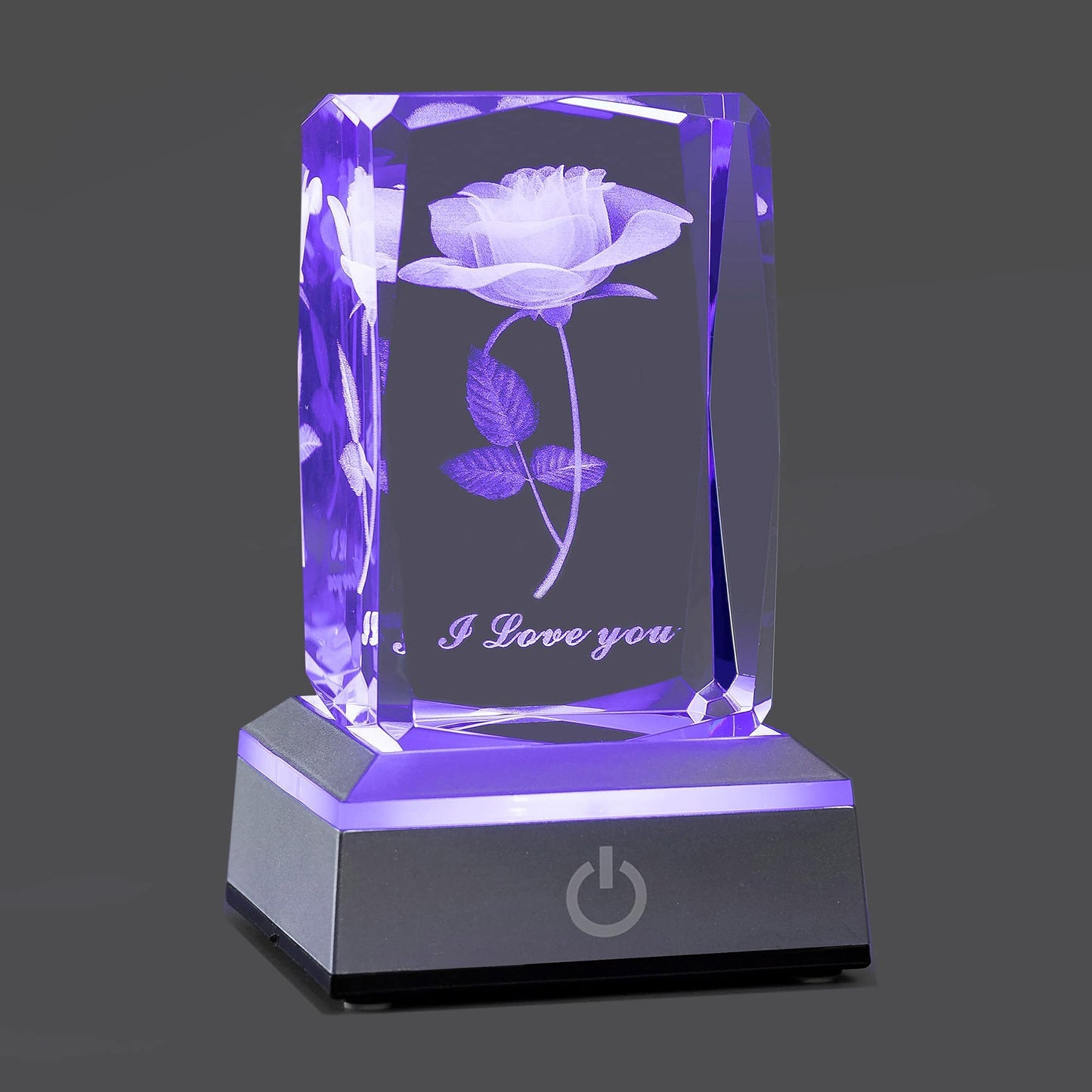 hochance 3D Rose Crystal Nightlight,Perfect Mothers Day Gifts for Wife Her Mom from Daughter Husband Son，Mother's Day Ideas Unique Anniversary Birthday Decolamp Presents