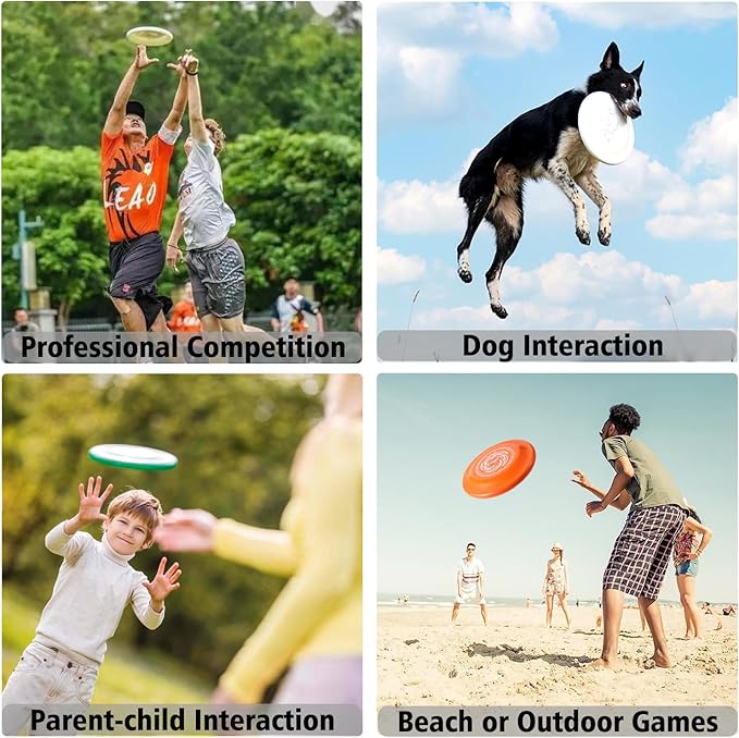 Sports Flying Disc, 2 Pack Compeition Flying Discs, Lightweight Durable Flying Disc Toys for Backyard Beach Lawn Park Outdoor Games, 105 Gram 9.3 Inch Disc.