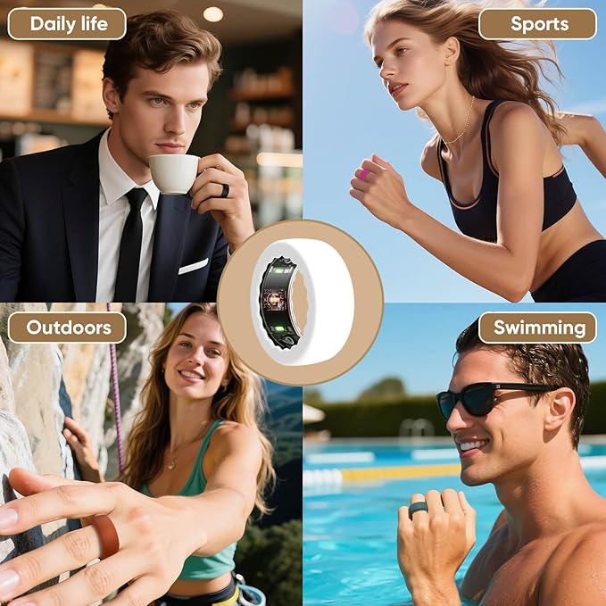 BO&DQQ 15 Pack Ring Protector Compatible with Oura Ring Cover Gen 4 / Gen 3 / Samsung Galaxy/RingConn/ULTRAHUMAN, Anti-Scratch Elastic Silicone Case for Smartring Men Women Working Out Gym
