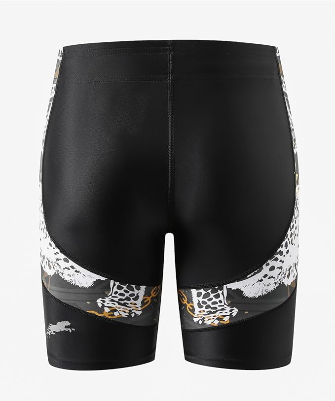 HUGE SPORTS Men's Rash Guard Swim Shorts Compression Swimming Jammer Cool Dry Active Swimsuit Workout Shorts Sports Tights