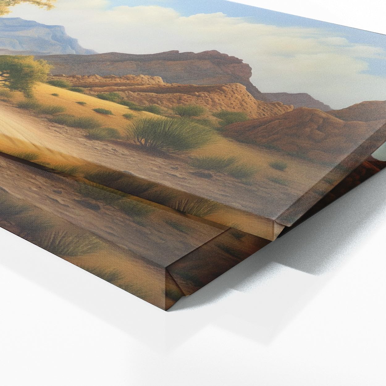 Sense Canvas Desert Landscape Road 8 Canvas Art - Home Decor Wall Art Print Poster Painting Large 40x16 / 0.75"