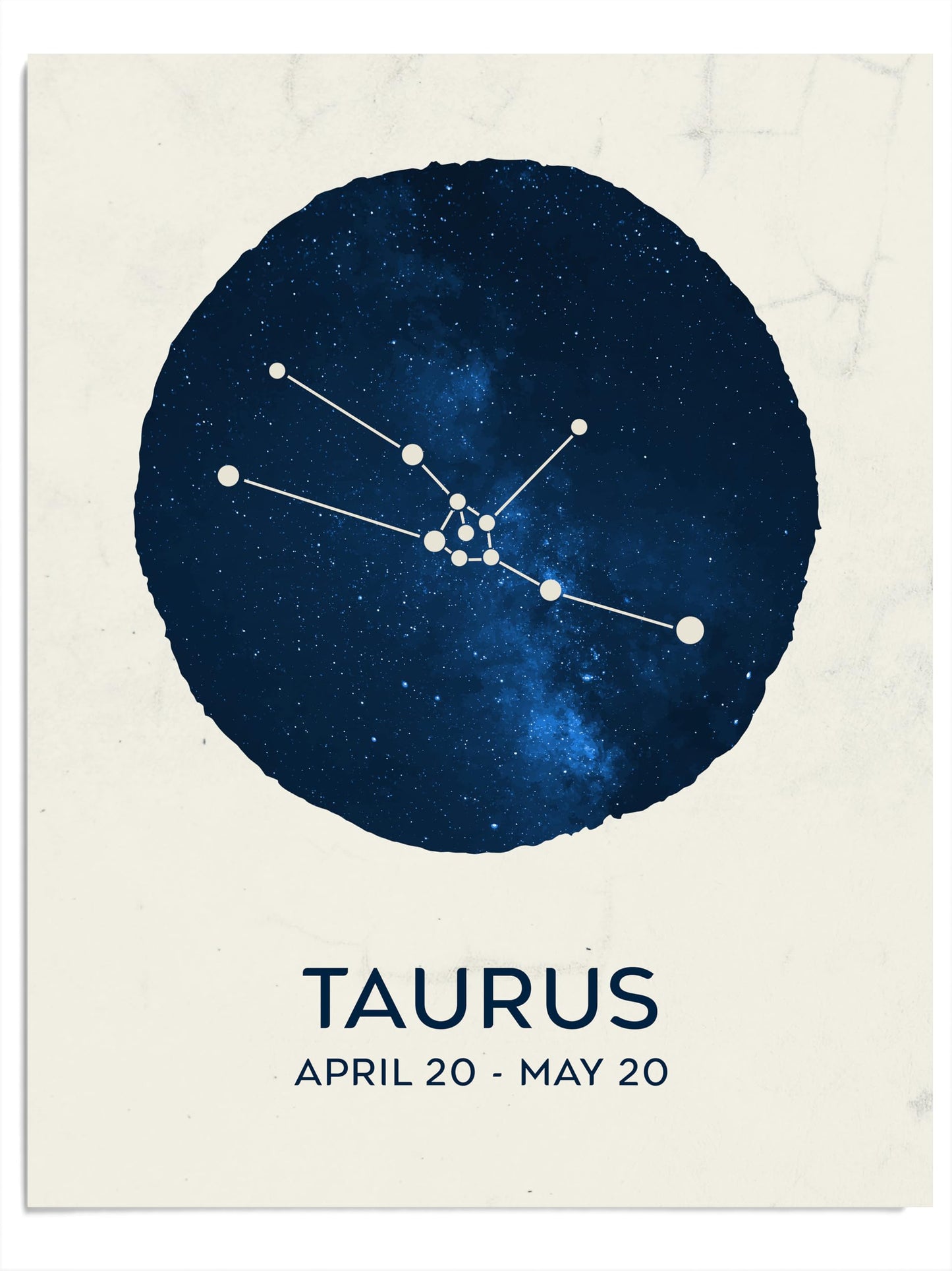 AMERICAN LUXURY GIFTS Taurus Constellation Art - Mystic Zodiac Wall Decor for Living Room, Bedroom, Office - 11x14 Unframed Print