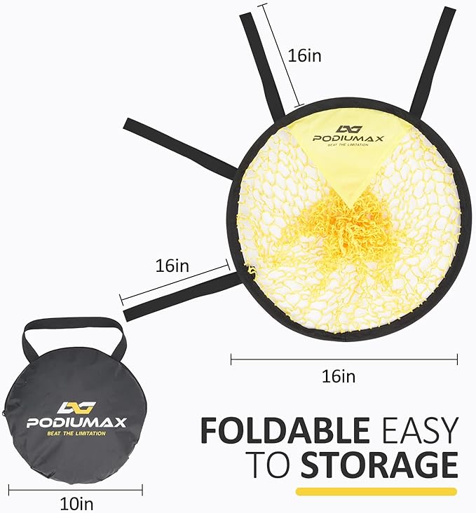 PodiuMax Top Bins Soccer Target Goal, Easy to Attach and Detach to The Goal, Set of 2, for Shooting Accuracy Training