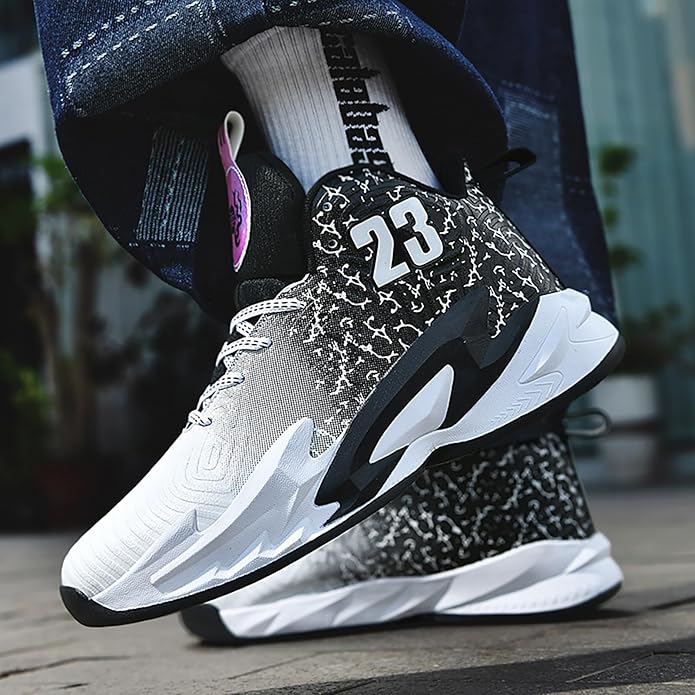 Boys Basketball Shoes Breathable Indoor Athletic Shoes Youth Outdoor Fashion Sneakers Comfortable Basketball Shoes for Girls