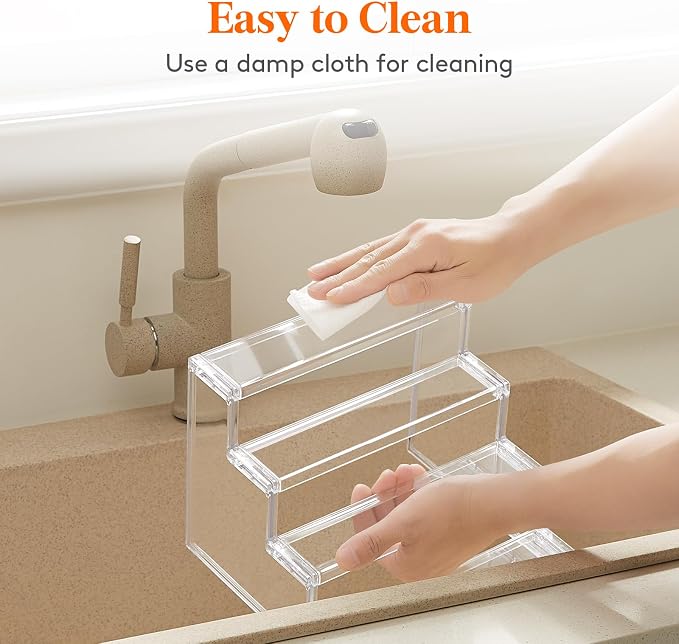 Lifewit Perfume Organizer, Bedroom Decor, Cologne Cupcake Stand, Tool-Free Assembly, Makeup Display Shelf for Vanity Bathroom Counter Storage, Clear, 23 cm/9", 1 Pcs