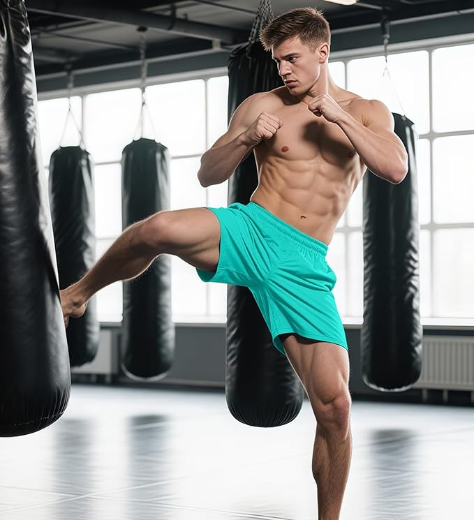 Aolesy Men's Gym Shorts Linerless & Liner - 5" Quick Dry Workout Running Shorts with Zip Pockets Sports Athletic Shorts