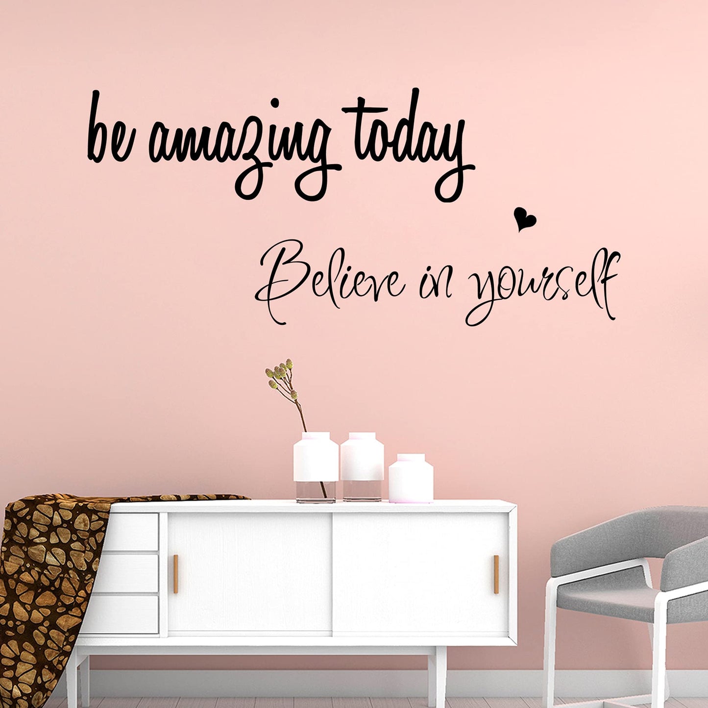 Sinekong Large Inspirational Quote Wall Decals, Removable Positive Saying Lettering Stickers, Motivational Word Decal Peel and Stick for Classroom Home Living Room Bedroom Office DIY Art Decor