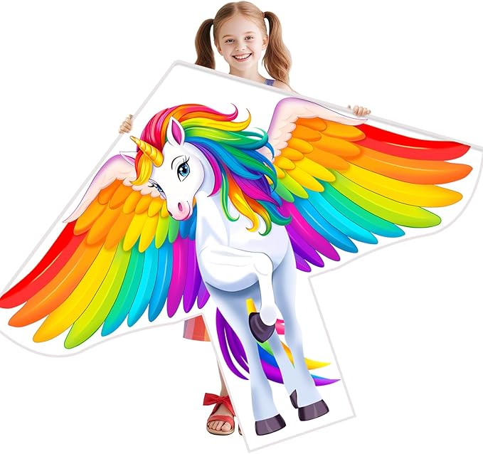 Xida Kites for Kids Ages 4-8, Large Kite for Adults, Easy to Fly Beach Kites with Handle and String,Perfect for Beginners,Beach,and Outdoor Flying Fun