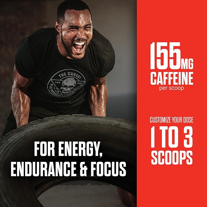 JNX SPORTS The Curse! Pre Workout Powder for Men & Women, Caffeine, Beta-Alanine, Creatine, L-Citrulline, 50 Servings, Strawberry Kiwi Flavor ??Boost Energy, Strength & Focus