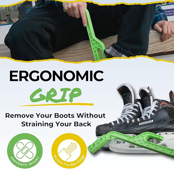 Ski Boot Remover Tool with Ergonomic Handle - Heavy-Duty Boot Removal Device for Skiing, Snowboarding, Ice Skates, & More - Lightweight USA-Made Ski Accessories