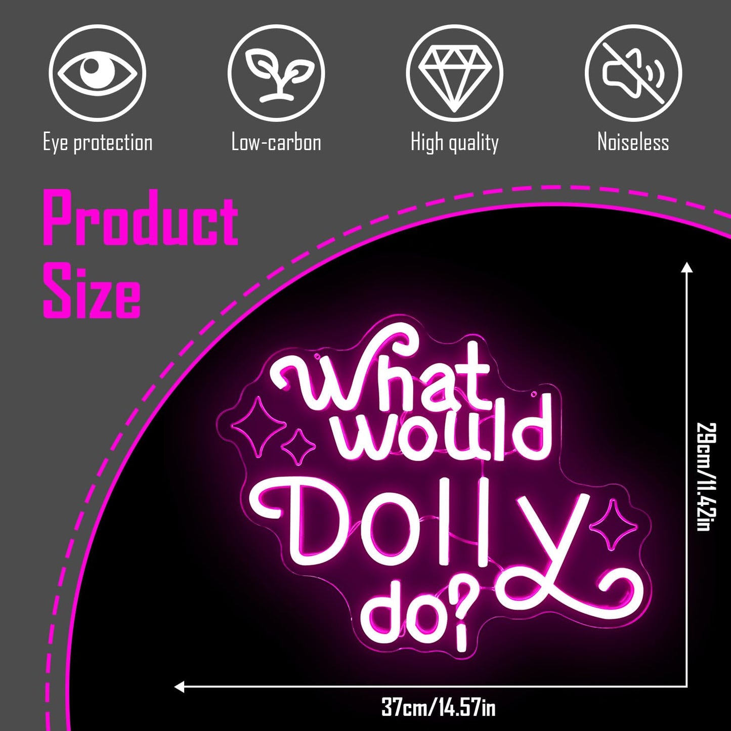 What Would Dolly Do Neon Sign for Wall Decor Cowboy Neon Led Sign Dimmable Inspired Neon Light Up Sign for Home Bedroom Decor Girls Themed Party Cowgirl Birthday Gift