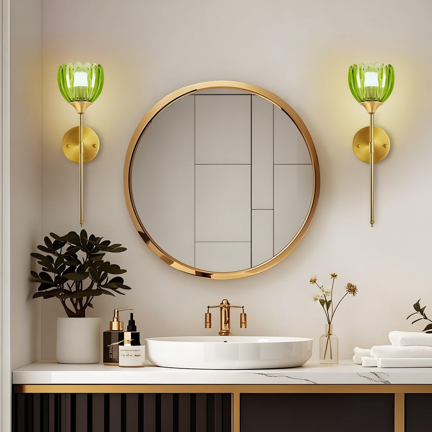 SoodMi Battery Operated Wall Sconce Set of 2, Rechargeable Wireless Wall Sconce Lights with Glass Lampshade, 5000mAh Dimmable Bulbs with Remote,15 Colors Wireless Wall Lamps for Bedroom Living Room