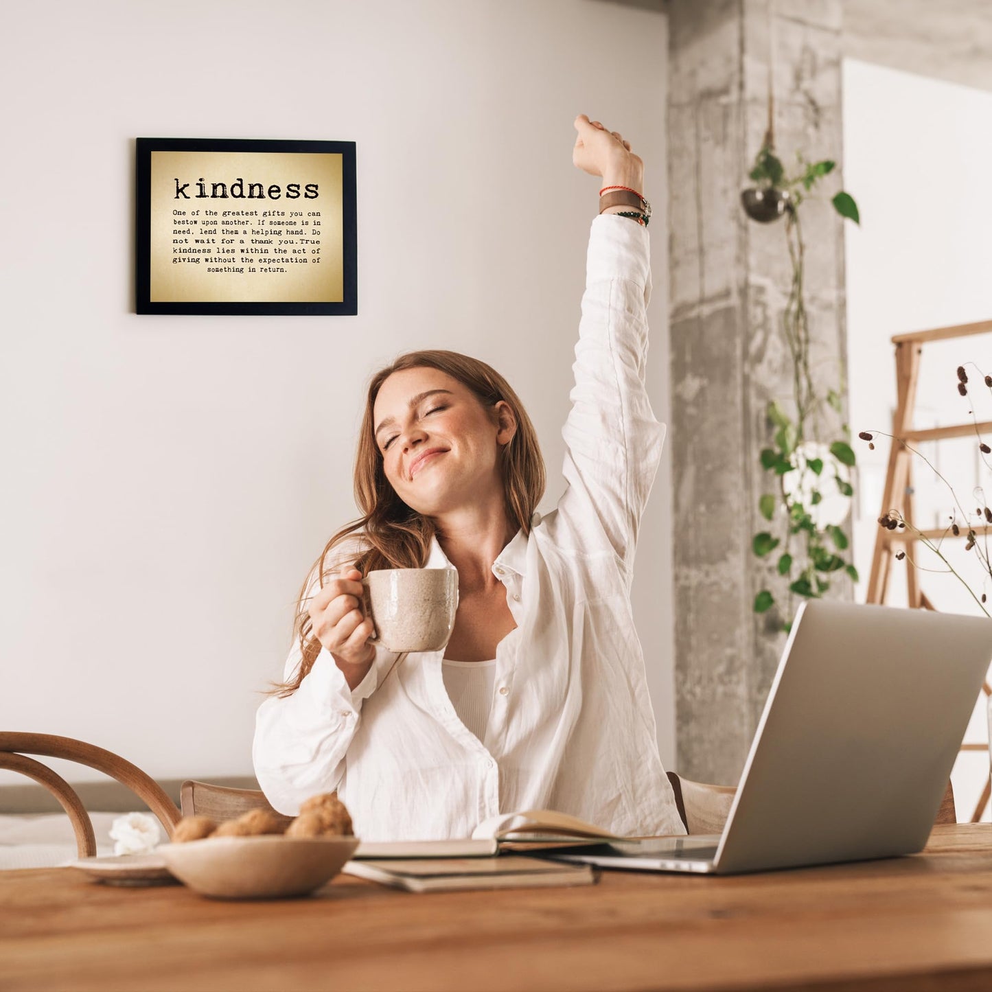 AMERICAN LUXURY GIFTS Kindness, Greatest Gift Quote - Inspirational Typography Wall Art for Classroom, Living Room, Office, Bedroom Decor - 10x8 Unframed Print