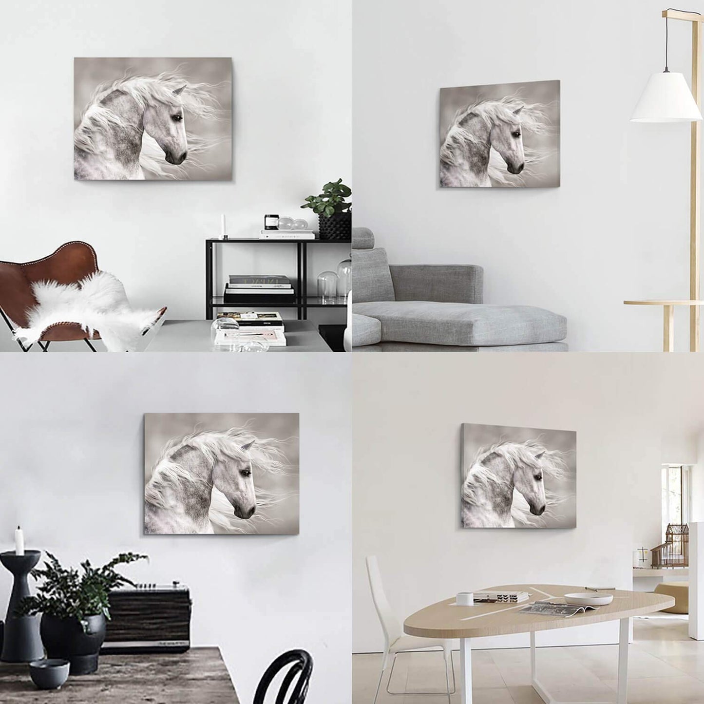Hardy Gallery Animals Artwork Wildlife Picture Painting: Horse Head Graphic Art Print Wall Art for Wall Decor (24" x 18")