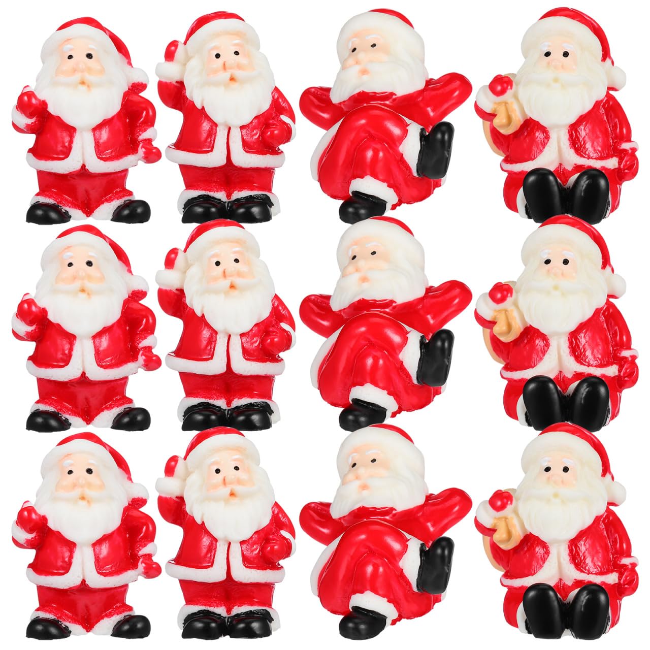ARTIBETTER 36 Pcs Santa Claus Ornament Santa Claus Statue Christmas Decor Mini Figurine Christmas Miniature Figurines Mini for Crafts Sculpture Craft Miniatures Resin Red