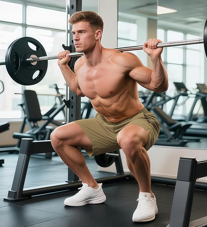 Aolesy Men's Gym Shorts Linerless & Liner - 5" Quick Dry Workout Running Shorts with Zip Pockets Sports Athletic Shorts