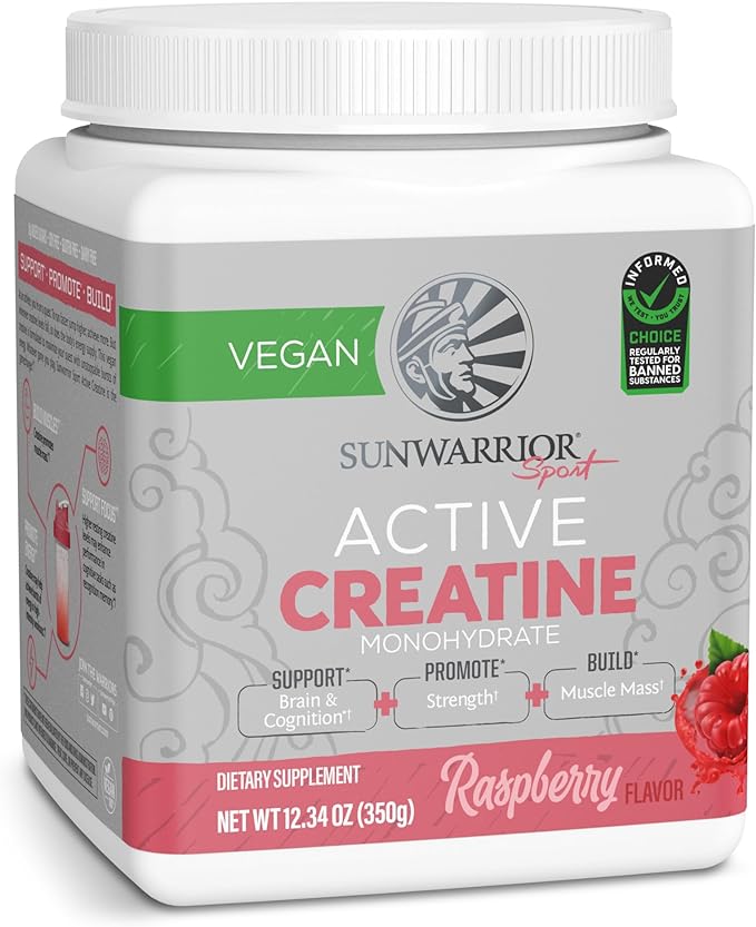 Creatine Monohydrate Powder Micronized PreWorkout Recovery Supplement | Support Muscle Building Strength Training Cognition | Vegan & Keto Friendly Easily Mixes (50 Servings) Raspberry Flavored