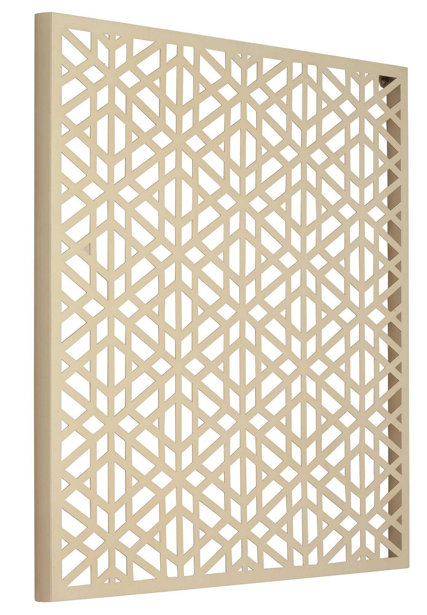 Dahlia Studios Laser Cut Geometric Screen 24" Square Glossy Gold Wall Art