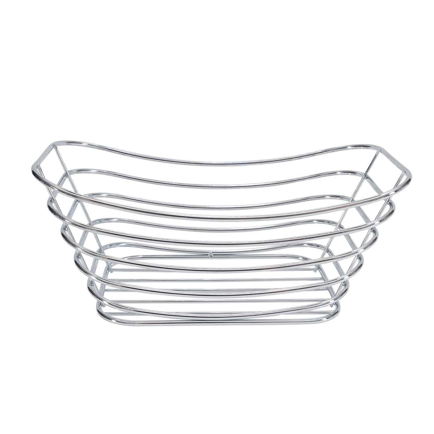 Simplify Wire Towel Basket| Dimensions: 12.1" x 7.5" x 5.1"| Bathroom | Bathroom Storage | Wire Construction | Chrome