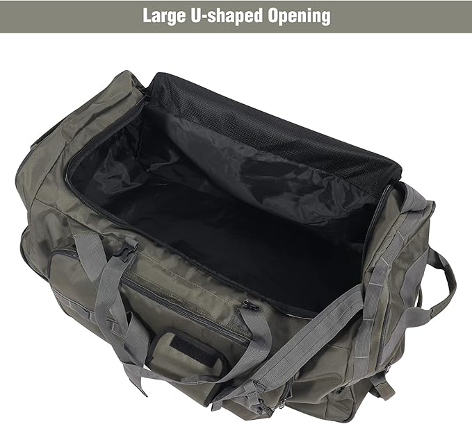 REDCAMP 85L/120L/140L Foldable Duffle Bag with Wheels, Large Travel Duffel Bag