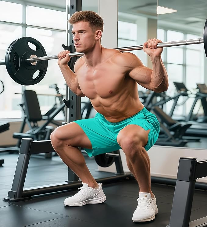 Aolesy Men's Gym Shorts Linerless & Liner - 5" Quick Dry Workout Running Shorts with Zip Pockets Sports Athletic Shorts