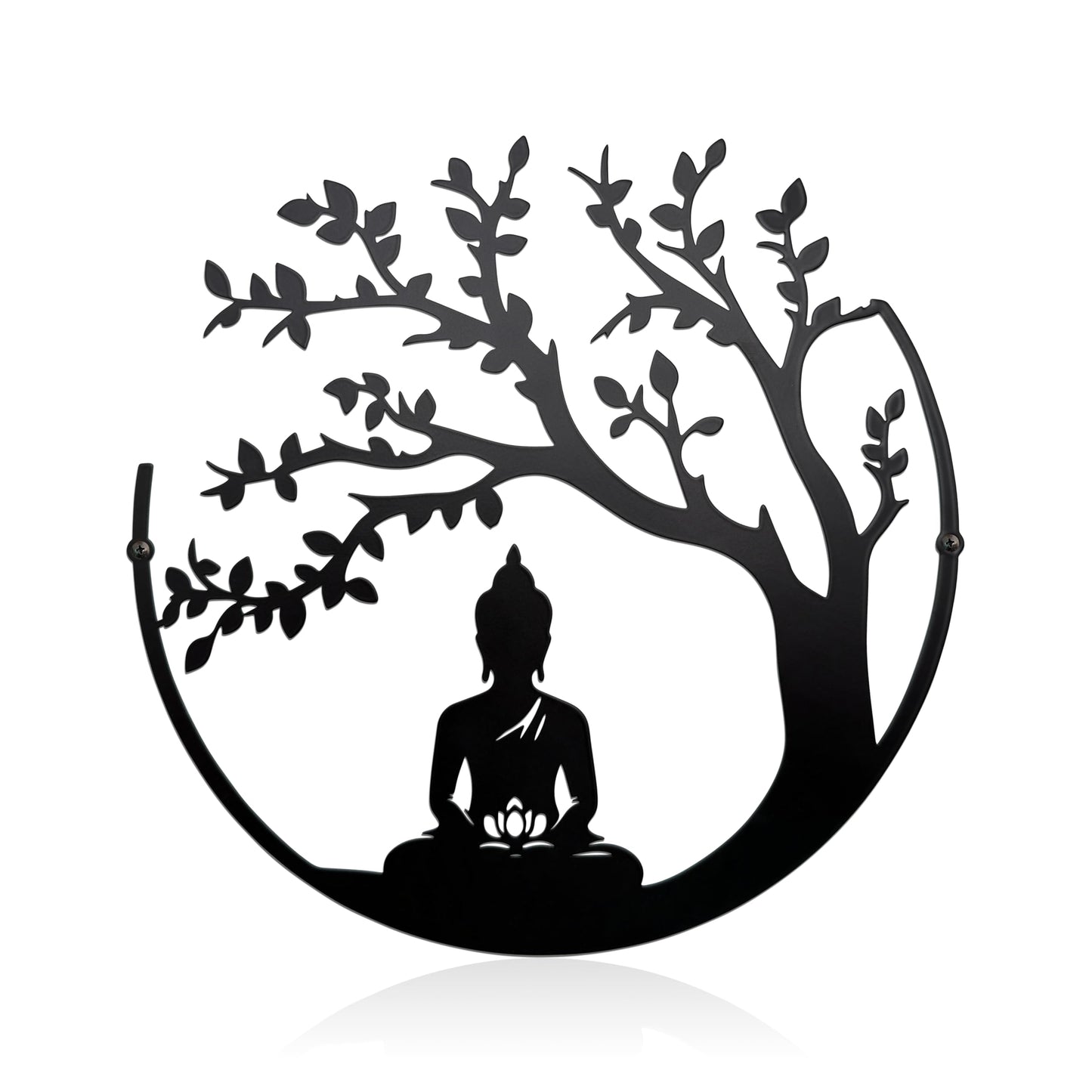 Slagindeco Metal Tree Of Life And Buddha Wall Decor, Zen Lotus Meditation Spiritual Art, Hindu Decor For Home Office Living Room Bedroom Yoga Meditation Room And Outdoor