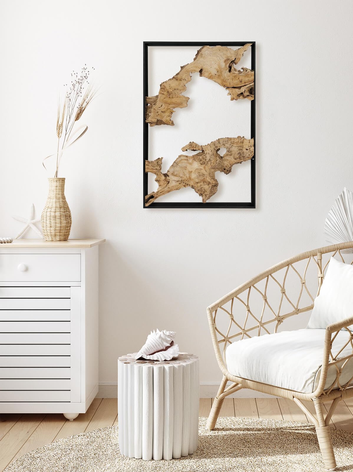 24''x16''Rustic Wood Wall Decor - Handcrafted Live Edge Wooden Art for Farmhouse Living Room, Bedroom, Kitchen, or Office - Unique Natural Design