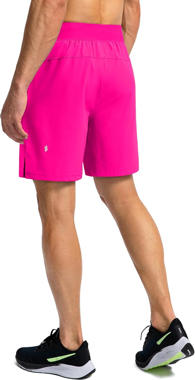 Men's Running Shorts with Zipper Pockets 9 Inch/ 7 Inch / 5 Inch Lightweight Quick Dry Gym Workout Athletic Shorts for Men(9 inch)