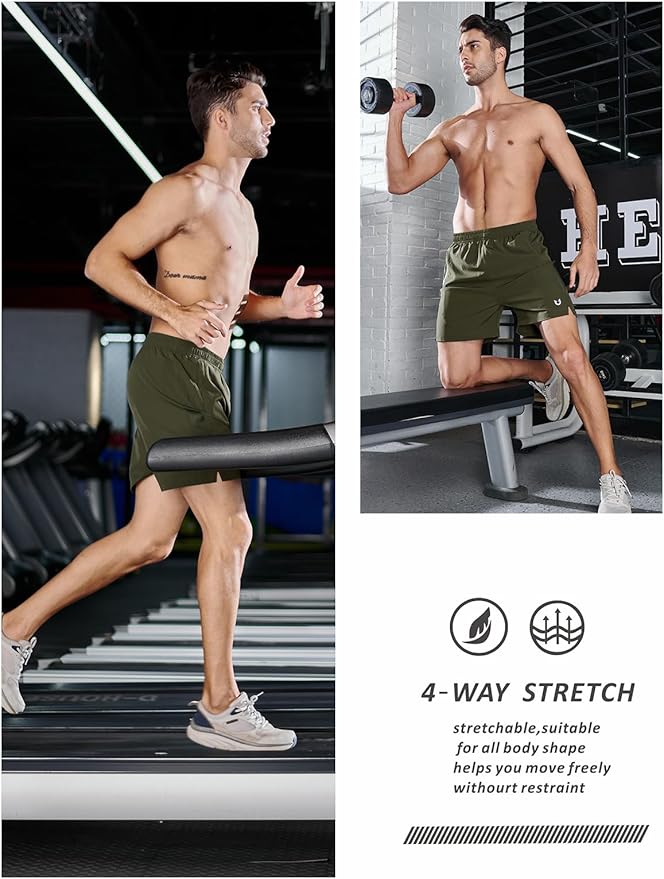 NORTHYARD Men's Running Athletic Shorts 5'' Workout Gym Tennis Short Quick Dry Lightweight Active Sports Basketball