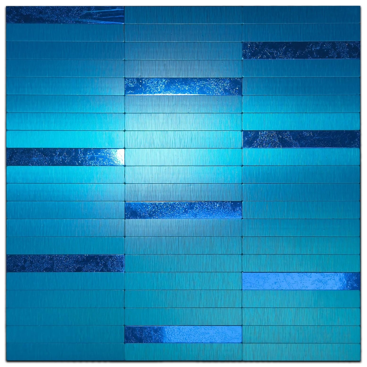 Sanyeskkiy 5pcs Modern Mosaic Wall Stickers, Self-Adhesive Tile, Waterproof,Easy to Cut,Heat-Resistant, DIY Kitchen Backsplash/Living Room (5, Blue)