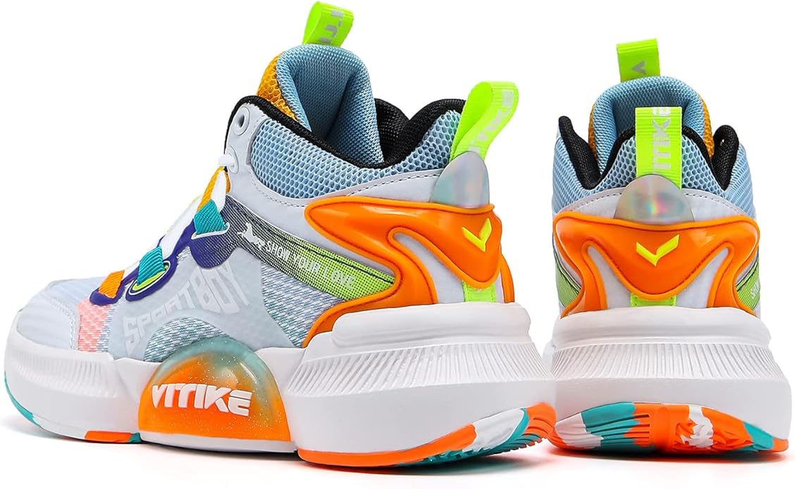 JMFCHI Kids Basketball Shoes High-top Sports Shoes Sneakers Durable Lace-up Non-Slip Running Shoes Secure for Little Kids Big Kids and Boys Girls