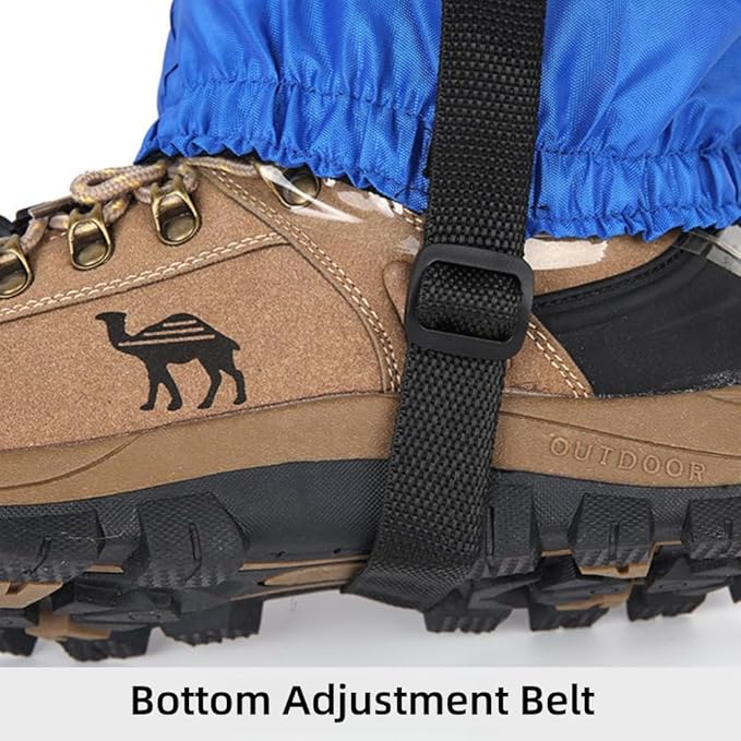 Waterproof Hiking Gaiters,Snow Boot Gaiters with Rubber Foot Strap,Lightweight and Adjustable,for Men and Women Hiking,Skiing,Mountaineering,Walking,etc.