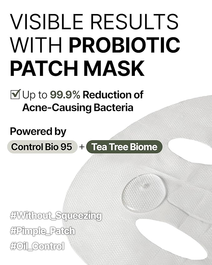 Trouble Patch Mask | Korean Face Mask ??Hydrating & Acne Face Mask for Blemish-Prone Skin, Calming Skincare & Oil Control Sheets (20ml x 4)