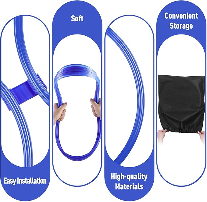 Shappy 50 Pcs Agility Rings with Storage Bags 15 Inch Agility Training Rings Hoop Exercise Ring Plastic Speed Rings Jumping Hoops for Sports Soccer Football Gymnastics Practice Games