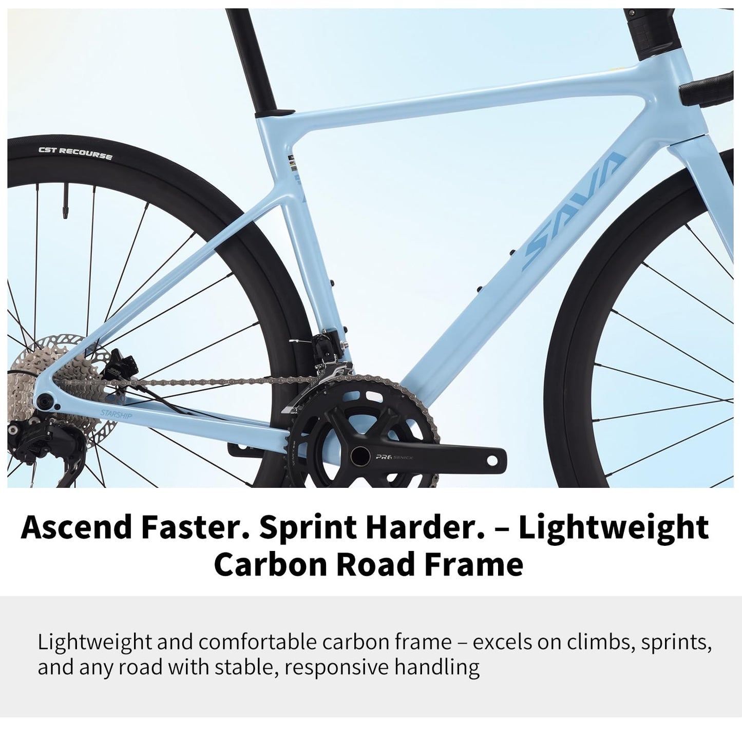 SAVADECK Carbon Fiber Lightweight Road Bike – Full Carbon Frame, Fork, Handlebar & Seatpost, Hydraulic Disc Brake with Shimano 105 R7100 24-Speed Drivetrain – Racing Bicycle for Adults(Gray,54cm)
