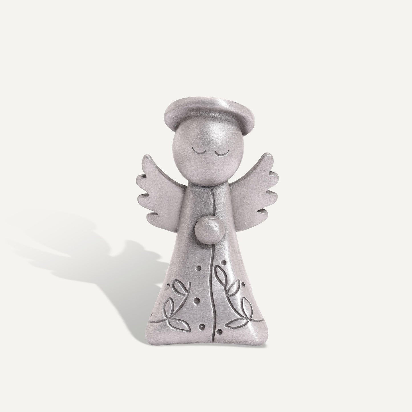 LISA LEONARD DESIGNS Pewter Kneeling Angel Nativity Figurine Hand-Molded Christmas Village Miniature Ornaments Holiday Home Decorations Collectible Religious Decor Christian Gift Scene Display