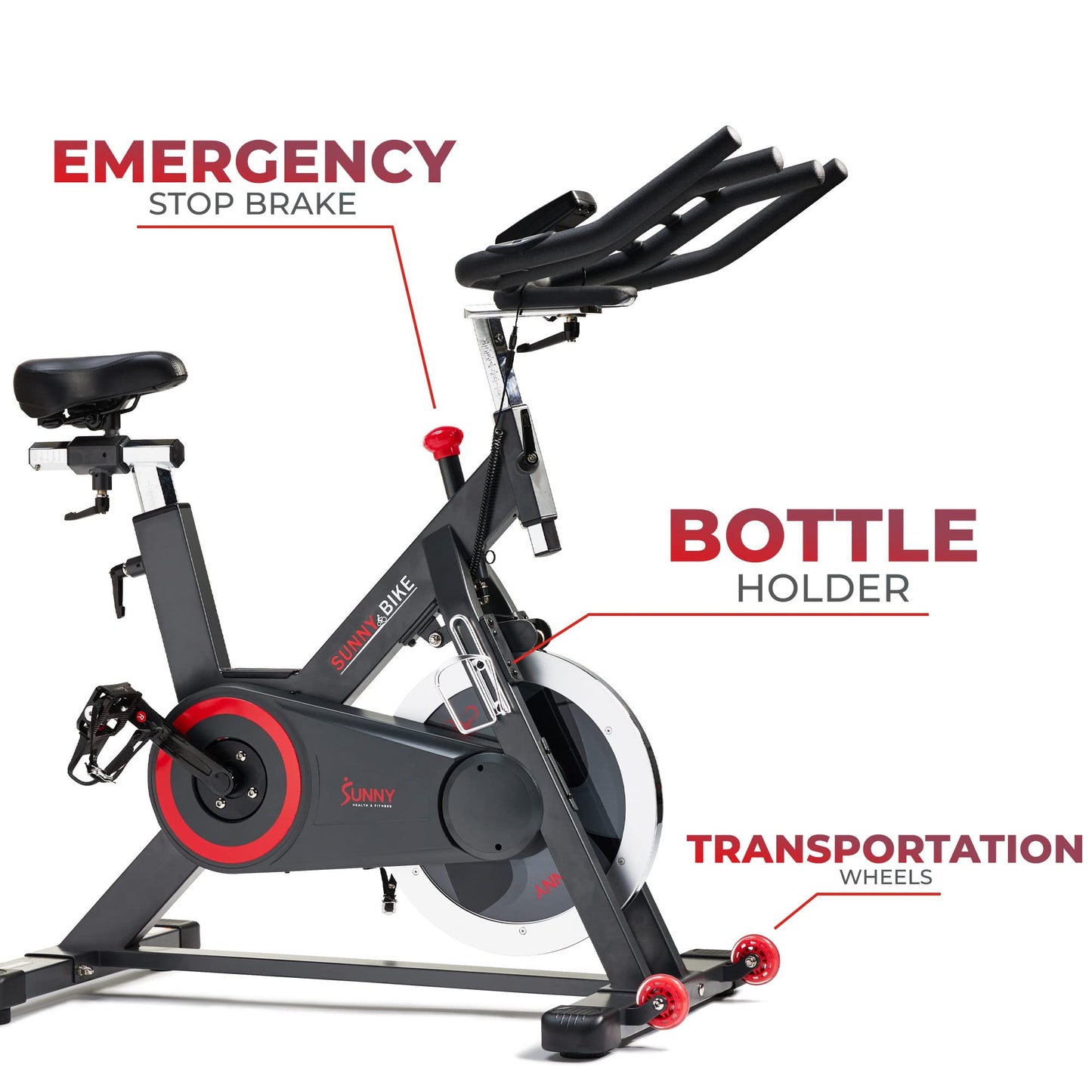 Sunny Health & Fitness Premium Indoor Cycling Smart Stationary Bike with Exclusive SunnyFit App Enhanced Connectivity - SF-B1805SMART