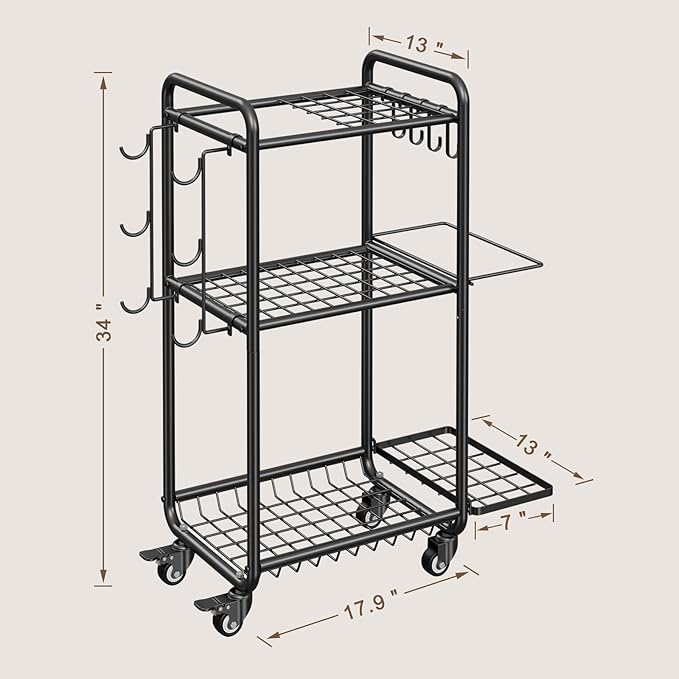 Multi-Functional Home Gym Storage Rack - Yoga Mat Storage Rack, Dumbbell Weight Rack & Workout Equipment Storage with Heavy-Duty Steel Construction for Gym Fitness Organizer