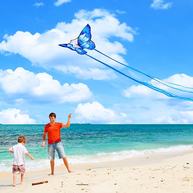 Xida Butterfly Kite for Kids & Adults, Easy to Fly, Ages 4-8, Large Kite with 300ft Handle, Perfect for Beach Trips