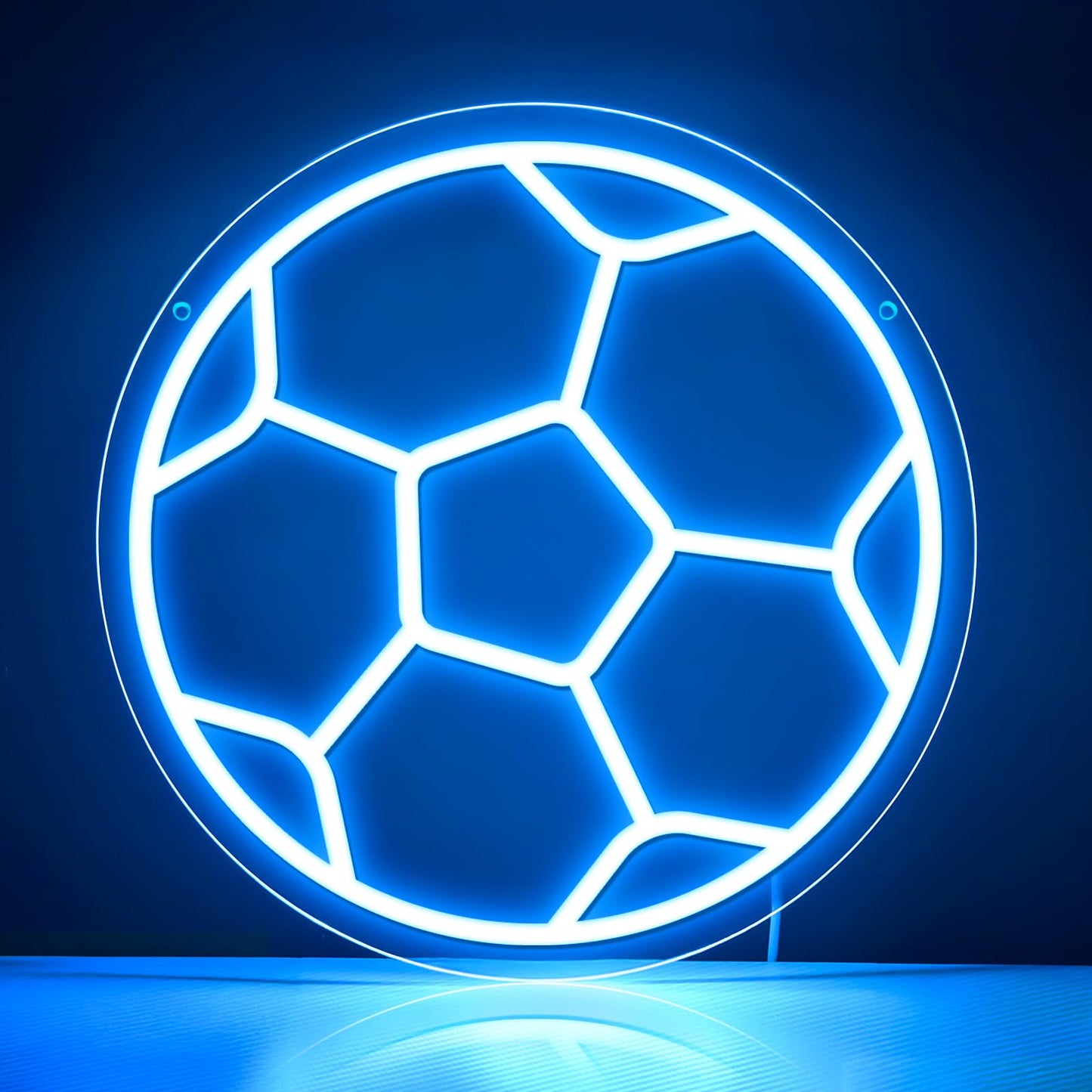 Soccer Neon Sign,Soccer LED Neon Signs for Wall Decor, Dimmable USB-Powered Football Light with ON/OFF Switch for Bedroom, Living Room, Game Room, Club, Kids Holiday Gifts